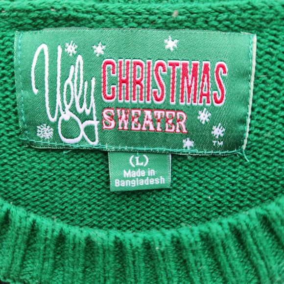 Ugly Christmas Sweater Cool Llama/Alpaca W/ Sunglasses Men Size Large - Picture 3 of 11